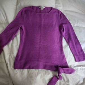 Petite Sophisticate Cashmere Sweater Fuchsia Petite Small